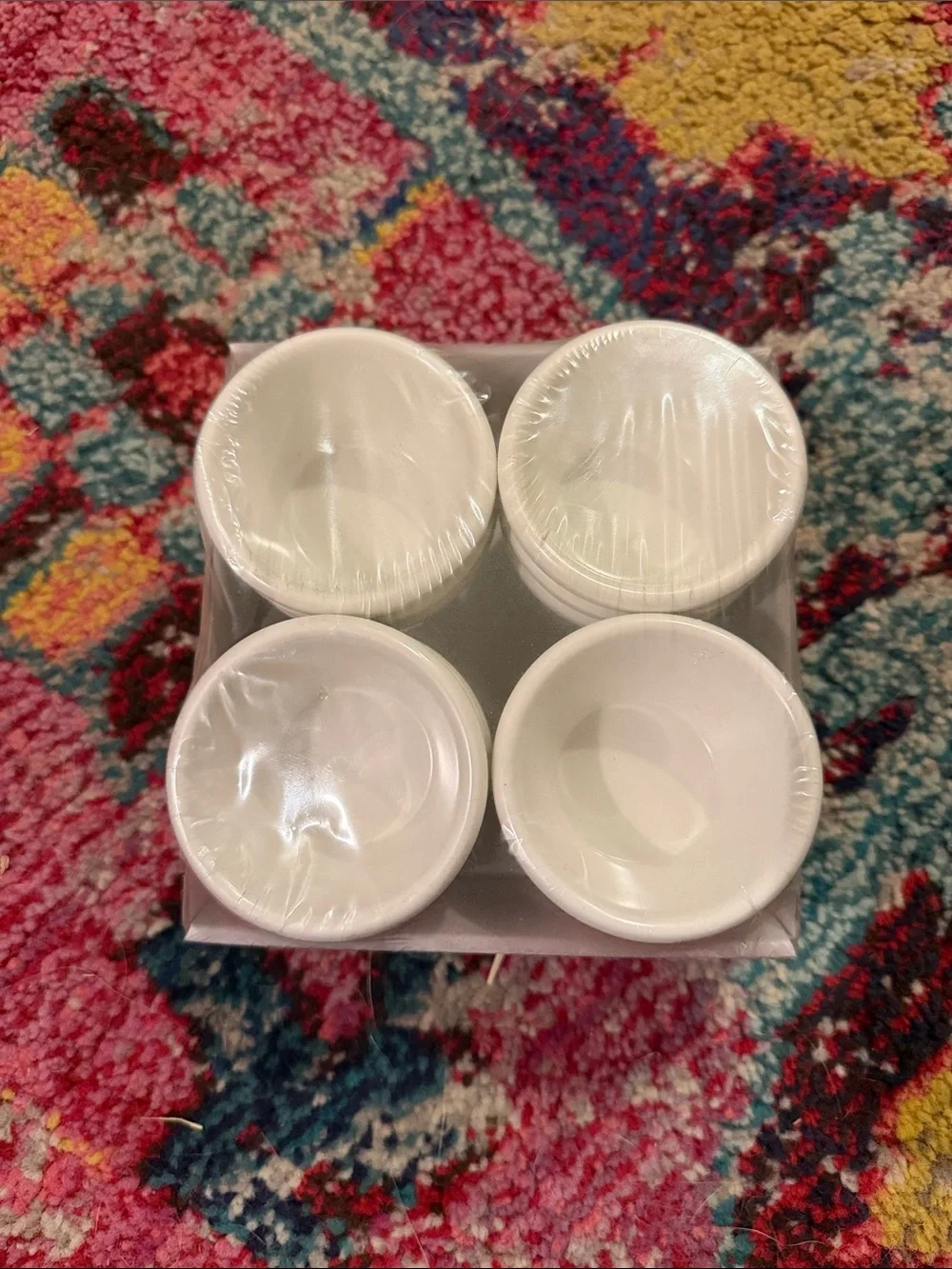 Set of 12 Bone Ceramic Ramekins